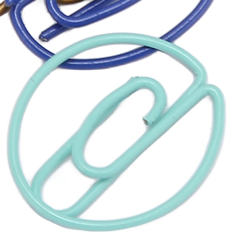 100 Cute Number Style Paper Clips Durable Metal File Organizer