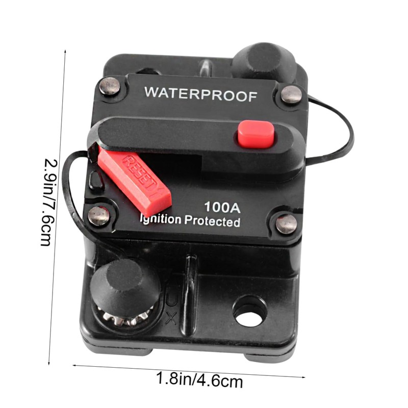 Mobestech 2pcs Circuit Breaker Blackalicious Blacksto e 50a Fuse Car
