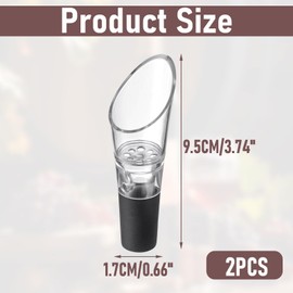 2 Stück Weinausgießer,Dekantierausgießer mit Belüfter,Wein Ausgießer,WeinbelüfterAusgießer Weinausgießer,Dekantierausgießer Mit Belüfter für Tropffreies Einschenken Von Rotwein Und Weißwein