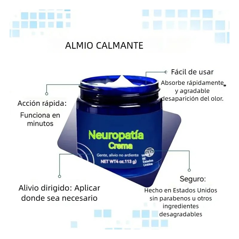 2pcs Crema For Aliviar Neuropatía Basic Extra Dermografo Azul Marino