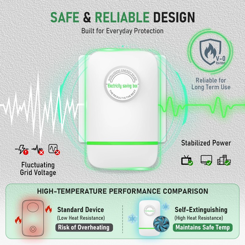 2pc Electricity Saving Box Energy Saving Device Smart Save Plug