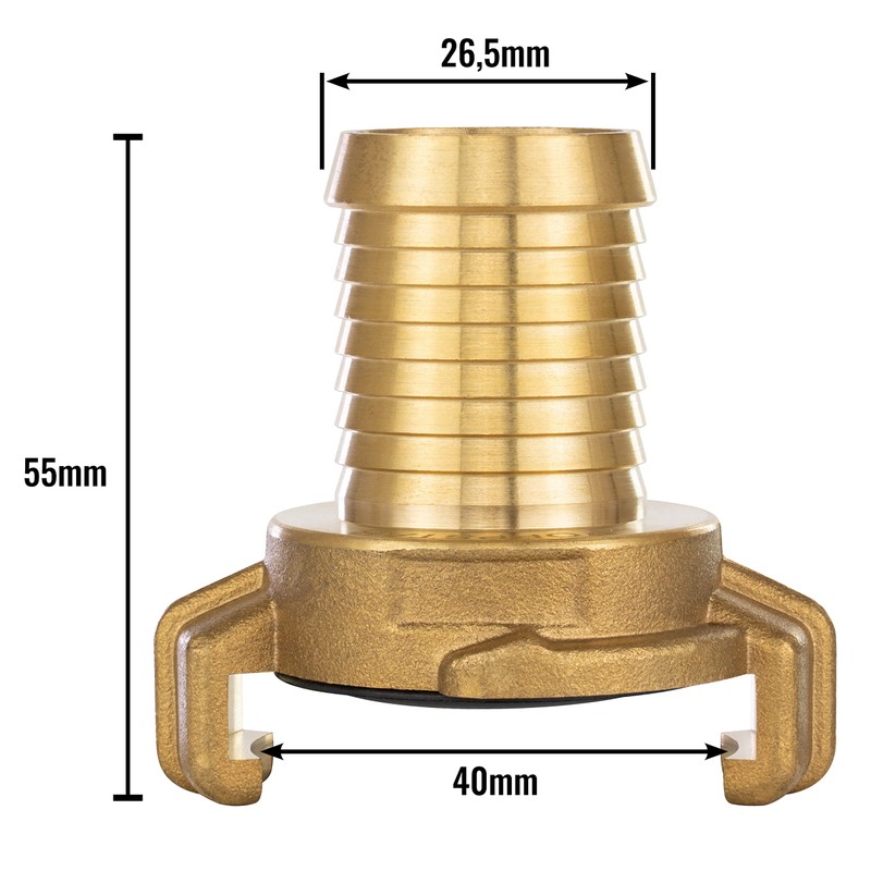 POPPSTAR Set of 2 Brass Quick Coupling 1 Inch Nozzle