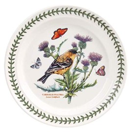 PORTMEIRION BOTANIC GARDEN BIRDS Dinner plate lesser goldfinch