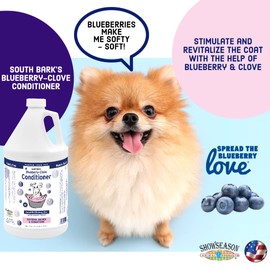 South Bark's Blueberry-Clove Pet Conditioner for Dogs 1 Gallon | Long-Lasting Softness | Cruelty-Free | Paraben-Free | Biodegradable and Non-Toxic | Made in USA