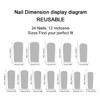 Press on Nails for Women Medium Almond Fake Nails Press