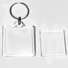 25Pcs 1.3x1.3 Inch Square Transparent Acrylic Photo Insert Keychain Blanks