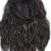 Peluca Ondulada Negra Corta, Peluca Sintética de Moda con Flequillo