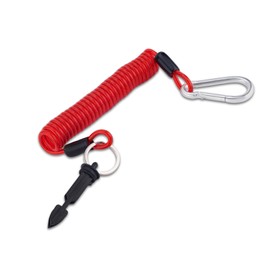 HQRNYP Trailer Brake Away Cable, Trailer Safety Cables, 6 ft Heavy Duty Spring Towing Coiled Wire Replacement, Brake Away Switch Safety Lanyard with Pin Universal for Emergency RV Towing Camper