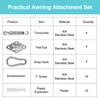 HOMPER Awning Attachment Set, Heavy Duty Sun Shade Sail Stainless