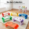 6 Pack Kids Lap Desk Tray Portable Stackable Lap Desk