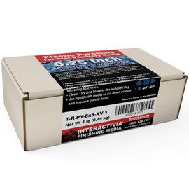 1/4 Inch Blue Plastic Resin Pyramid (Approx 220 grit) Tumbling or Vibratory Media 1 lbs / 0.45 kg | Includes a (Clean, Dry and Store) Bag | for use in Vibrating Tumbler or Rotating Tumblers