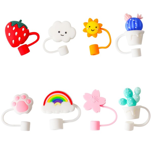 Yolispa Tapa para Popote, 8 Pieza Fundas de Pajita para
