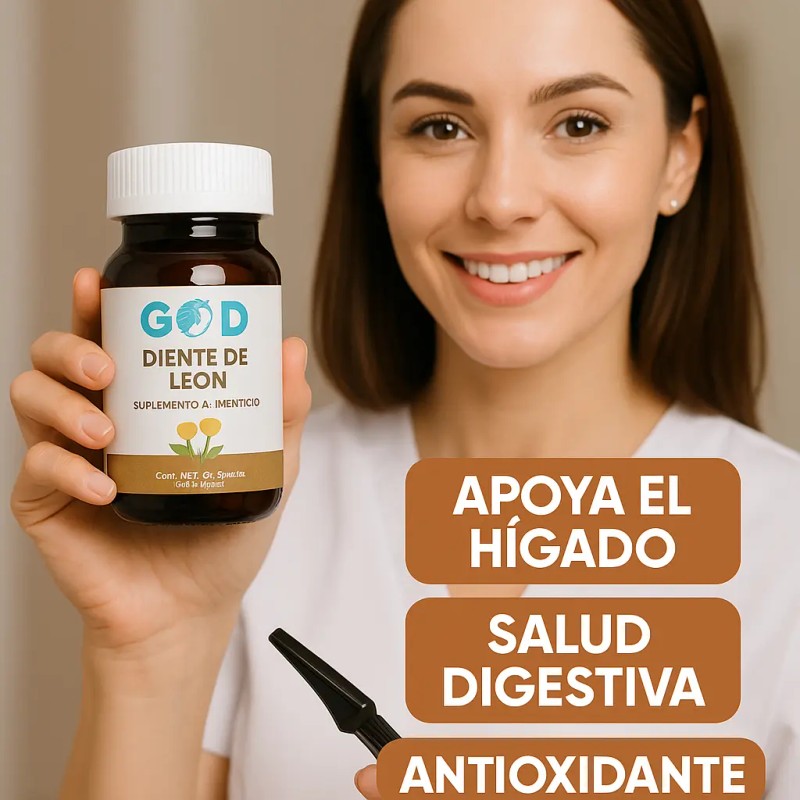 Diente León Polvo Cápsulas Suplemento Alimenticio Sabor