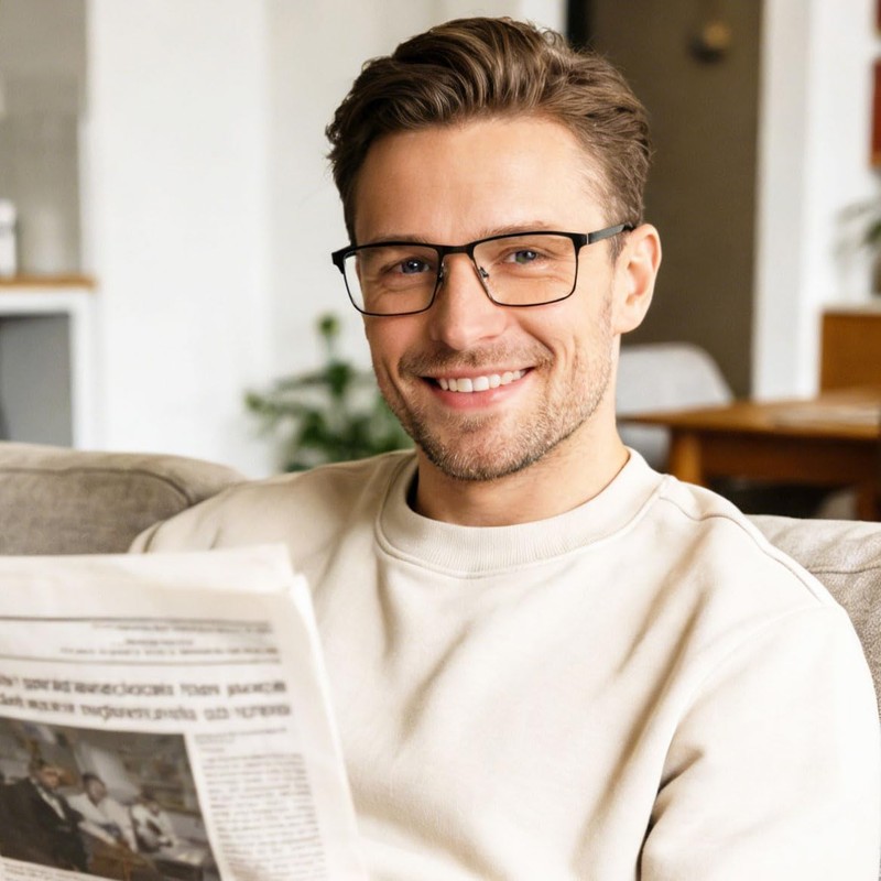 5-Pack Reading Glasses Men Metal Frame Spring Hinges with Computer