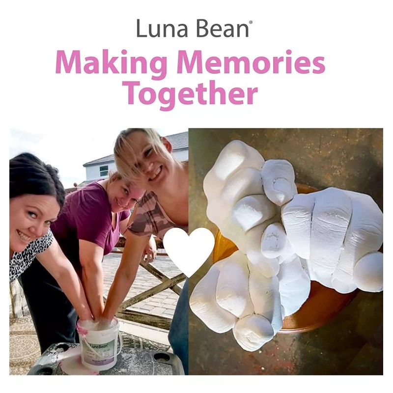 luna bean Cubeta Molde De Yeso Para Manos Familia Adorno