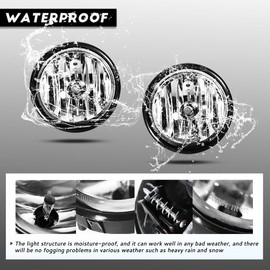 Pair Fog Lights Replacement With Bulbs Fit For 2000-2015 Freightliner Columbia Passenger & Driver Side Front Fog Light Lamp Fit for 2004-2015 Freightliner Century