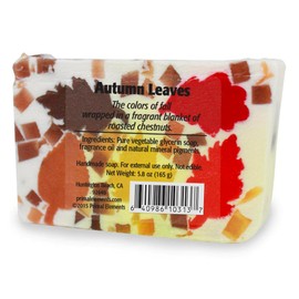 Primal Elements Glycerin Bar Soap | Helps All Skin Types, Sensitive, Oily & Dry Skin | NO PARABENS, VEGAN, GLUTEN FREE, 100% VEGETABLE BASE - (Autumn Leaves)