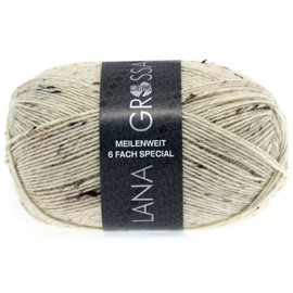 LANA GROSSA Meilenweit 6-ply 150 | 6-ply sock classic, machine washable | hand knitting yarn 80% virgin wool and 20% polyamide | 150 g wool for knitting and crocheting | 390 m yarn