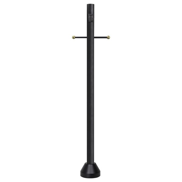 Solus SM6-CSTV-BK 6 ft Black Outdoor Surface MountLamp Post with