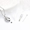 QGJNSGC Carved Tears Keepsake Ash Necklace Urn Pendant Cremation Memory