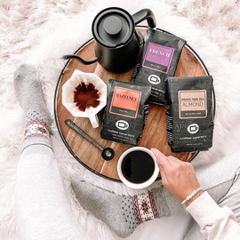 Vanilla Bean Decaf Coffee by Coffee Beanery | 12oz Flavored Decaf Coffee Beans Medium Roast Coffee | 100% Specialty Arabica Coffee Whole Bean | Gourmet Coffee Whole Beans