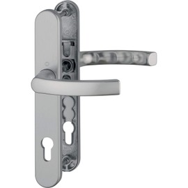 HOPPE Liege 3915724 Door Handle Set on Narrow Plate Door Thickness 67-72 Stainless Steel Effect