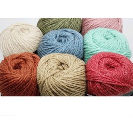 4 Skeins Yak Wool Yarn, Medium Worsted Weight Yak Yarn for Knitting and Crocheting 25% Yak 50% Wool 25% Acrylic Total 480yds 400g (Camel, L)