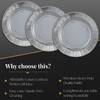 Silver Disposable Dinner Paper Plates with Ruffled Rim - 10.25"