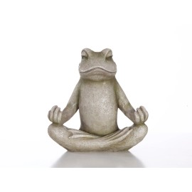 Hi-Line Gift Ltd. Zen Frog Statue-Frog Figure Home Decor Yard Lawn Display Resin Garden Statue