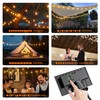 Kawaya Solar-Powered String Lights Outdoor, 100 FT LED USB-Charging Patio