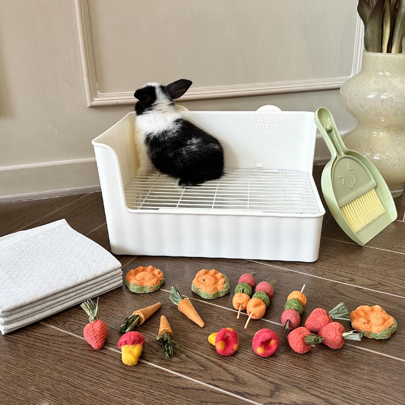 Yuoaes Large Rabbit Litter Box Bunny Potty Training Corner Litter