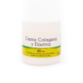 Crema de Colageno Con Elastina 50 FPS Lenico 100 gr - Humecta y repara la piel, difumina signos de la edad, con un toque de protector solar