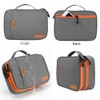 Gocokia Double Layer Electronic Accessories Organizer, Handle Waterproof Travel Cable