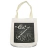 Ambesonne Guitar Tote Bag, Love the Rock Music Themed Sketch