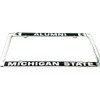 MSU Michigan State Spartans Alumni License Plate Chrome Frame Thin