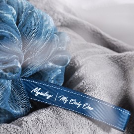 Bathora Shower Loofah 4pcs 70g for Men Women Pack Bath Body Sponge Shower Pouf Lufas Puff Scrubber Exfoliating for Body Gradient-Colored Blue & Dark Red