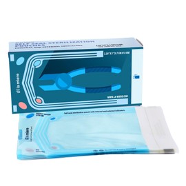 200P 2.25"X 5" Self Sterilization Pouches for Dental Offices, Autoclave Bags Pouch for Dentist Tools, for Cleaning Tools, 200 Pouches Per Box, 1 Box of Paper Box (2.25"X5")