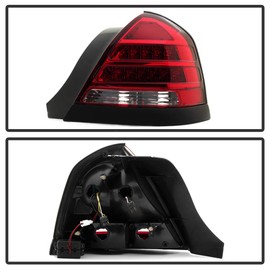 ACANII - For 1998-2011 Ford Crown Victoria LED Tail Lights Lamps Black Trims 98-11 Left+Right