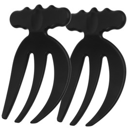 Kichvoe 2pcs Reusable Salad Forks Ergonomic Mixing Claws for Easy Serving and Stirring Kitchen Utensils for Salad Pasta and Fruit Comfortable Grip Design