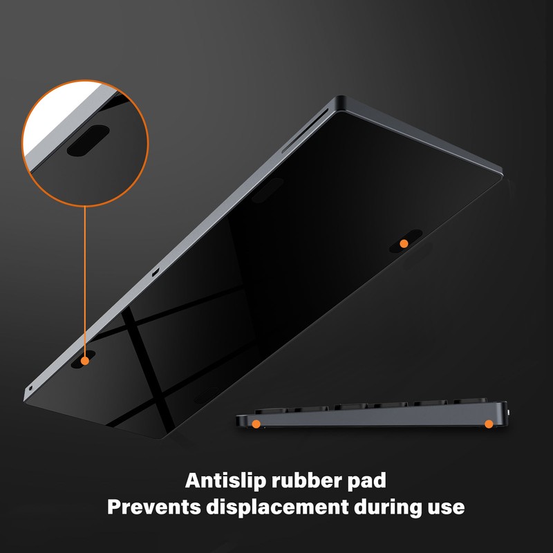 Bluetooth Keyboard with Numeric Keypad Skid Resistance Pads 110 Keys