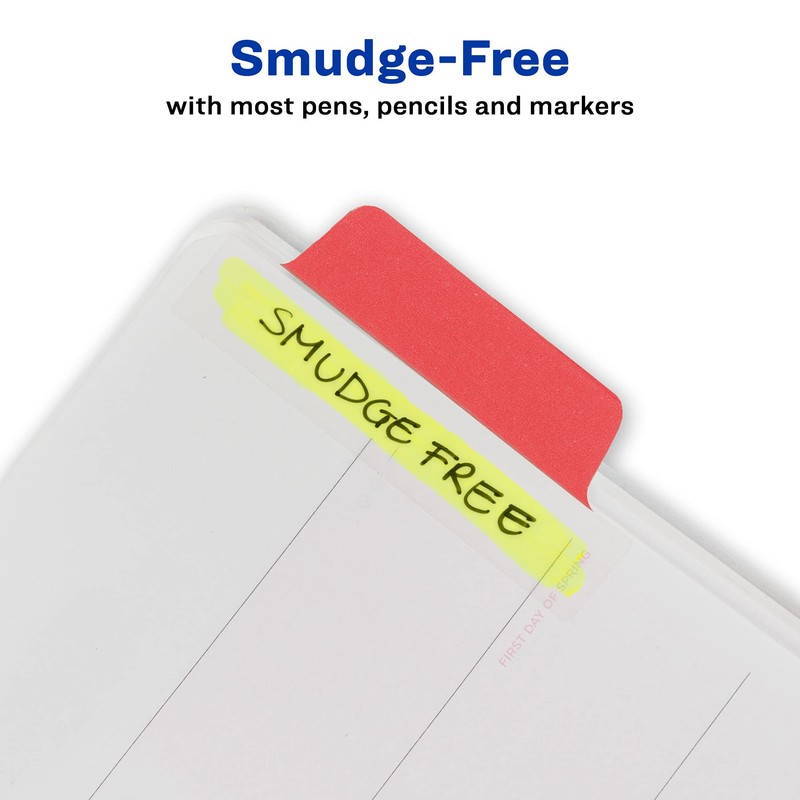 Avery Margin Ultra Tabs, 2.5" x 1", 2-Side Writable, Assorted