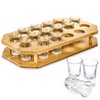 SOUJOY 16 Shot Glass Server Tray Set, 1 oz Shot
