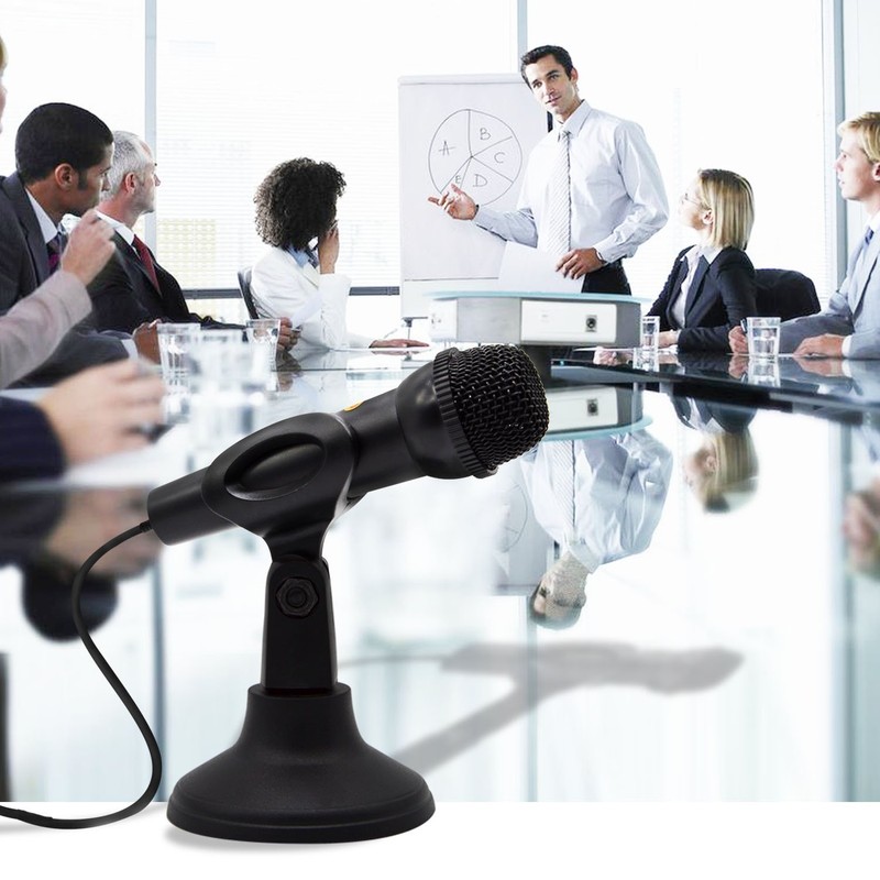 AKOAK Adjustable Portable Desktop Table Microphone Mic Stand Holder with