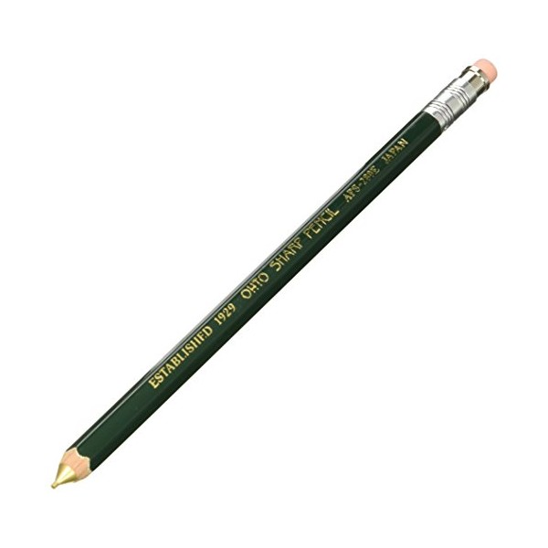 OHTO Mechanical Pencil Wood Sharp with Eraser, 0.5mm, Green Body (APS-280E-Green)