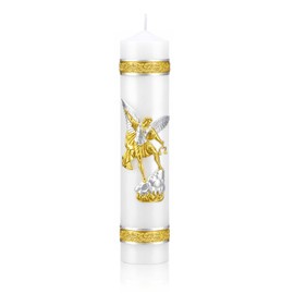 Conelist St Michael The Archangel Candles, Christian Religiou Prayer Candles for Church Room Catholic Home Decor Gift, San Miguel Arcangel Cirios Religiosos Catolicos, St Michael Candle Statue