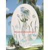 Oval Mermaid Etched Window Decal Vinyl Glass Cling - 26"