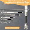 6Pcs Magnetic Screwdriver Bits, High Magnetic Screwdriver Drill Bit Set,