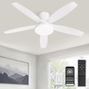 ZMISHIBO 48 inch Ceiling Fans with Lights and Remote/APP Control,White