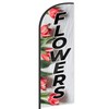 Flowers Feather Flag for Business Advertising 6 FT Swooper Flag