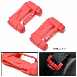 carlights 2pc Car SUV Seat Belt Buckle Clip Silicone Anti-Scratch Cover Safety Accessories